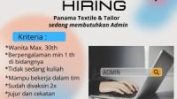 Lowongan kerja Panama Textile & Tailor Cirebon